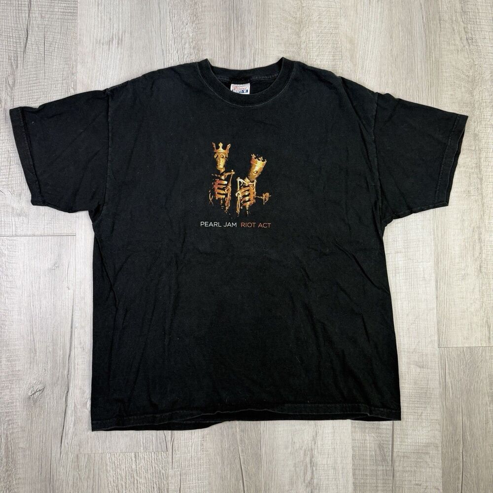 2003 Pearl Jam Riot Act Tour Shirt- Size XL- Hanes Heavy Duty Double Sided
